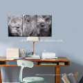 Elephant Close up Eyes Picture Giclee Print/,black and White Elephant Head Canvas Wall Art/animal Canvas Prints with Inner Wood